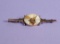 Victorian 10k Gold Carved Shell Cameo Stick Pin