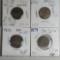 4 Shield Nickel DDO Die Error Varieties 1868, 1870, 1872 and 1874