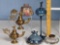 Collection of Ink Wells and Oil Lamps