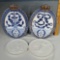 4 Royal Copenhagen Porcelain King and Queen 1890s Blue & White and 2 Biscuit Season Tiles