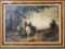 Impresionist Oil On Masonite Landscape With Horses And Riders