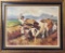 Mario Zilli Oil On Canvas Impressioist Painting Of Man Working Team Of Oxen