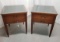 Pair Of Gordon Furn. Co. Leather Top Single Drawer End Tables