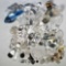 50+ Tray Lot of Vintage Cut, Pressed and Other Crystal & Glass Stoppers