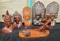 6 Pcs. Bali Hand Carved Wood Figures