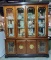 USA Made Chinoiserie China/ Display Lighted Top & Base Cabinet