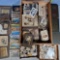 Tray Lot FULL of Antique Cabinet and )ther Photos, Books, Military Papers and More