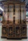 Black Lacquer Hand Painted Lighted Cabinet