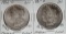 2 Morgan Silver Dollars - NM/MS/UNC - 1881-O and 1882-O