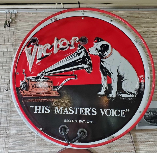 Hard to Find Victor "His Master's Voice" Neon Sign