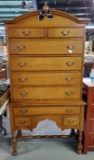 1940's Cherry Single Highboy by Baker Furniture Company