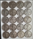 20 US Walking Liberty Silver Half Dollars