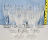 9 Waterford Colleen Cut Crystal Champagne Flutes