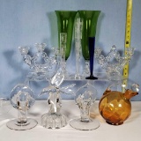 13 (not 31) Pcs Cambridge Vases, Candleholders, Decanter and More