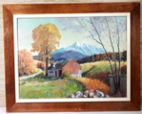 Irvin Lindabury Oil Painting of Mt. Mansfield Vermont in October