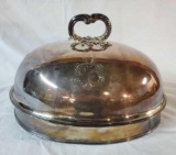 Garrards London Antique Silver Plate Oval Food Dome