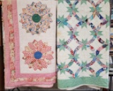 2 Vintage Hand Stitched & Quilted Quilts