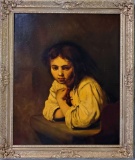 Wilhelm 1910 Oil On Canvas Portrait Of Young Girl