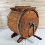 Antique Wood Table Top Butter Churn