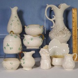 11 Pcs Vintage Irish Belleek Porcelains