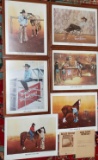 1988 Set of 6 Pencil Signed Carlos Hadaway Prints for Budweiser