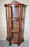 Curved Front Glass Door & Sides Display Cabinet