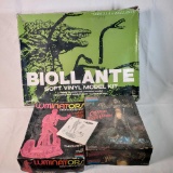 Kaiyodo Biollante, Monogram Creature from the Black Lagoon and Luminators The Mummy Model Kits