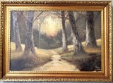 Signed King Oil On Canvas Landscape