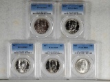 5 MS65 1967 40% Silver Kennedy Half Dollars ( 4 NGC, 1 PCGS)
