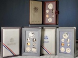 3 US Mint Prestige Sets - 1984 Olympics, 1986 Ellis Island and 1991 Mount Rushmore