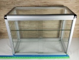 Table Top Aluminum & Glass Back Loading Showcase