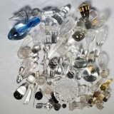 50+ Tray Lot of Vintage Cut, Pressed and Other Crystal & Glass Stoppers