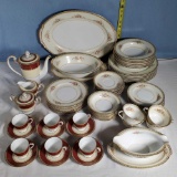 Approx 60Pcs Noritake Occupied Japan Dinnerware = Near complete service for 6 with complimentary