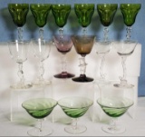 15 Figural Stem and Other Fine Glass Stemware - Heisey, Morgantown, Val St Lambert and more