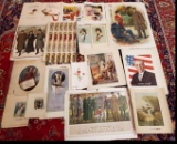Lot Of Vintage Stock Advertsing Lithograph Art