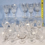 21 Heisey Peerless Stemware in Various Sizes