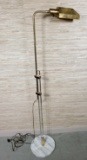 Vintage Brass & Lucite Adjustable Floor Reading Lamp