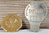 Potomac Electric Power Co, Employee Badge & 50 Years Matchless Service Hat Insignia
