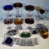 Cambridge Glass and Farberware Chrome Collection