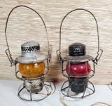 2 Canadian National Railroad CNR Electrified Lanterns