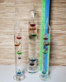 3 Galileo Glass Thermometers
