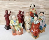 6 Asian 20th Century Figurines