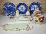 12 Pcs. Antique Porcelain incl. Rosenthal, Souvenir Plates, Etc.