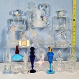 19 Vintage Glass Perfume Bottles incl Baccarat, Cut Crystal and Givenchy