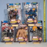 5 Marvel Legends Posable Action Figures with Accessories, Weapons and Character Comic Book