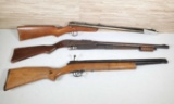 Lot Of 3 Vintage Air Shot Rifles Daisey #25 & 2 Single Shot Unknown Maker.