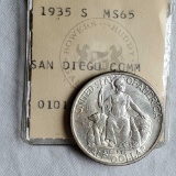 1935-S San Diego MS 65 Commemorative Silver Half Dollar