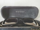 Vintage Gucci Black Square Sunglasses with Case