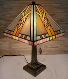 Arts & Crafts Style Stained Glass Lamp