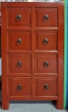 Red 8 Drawer Storage Cabinet